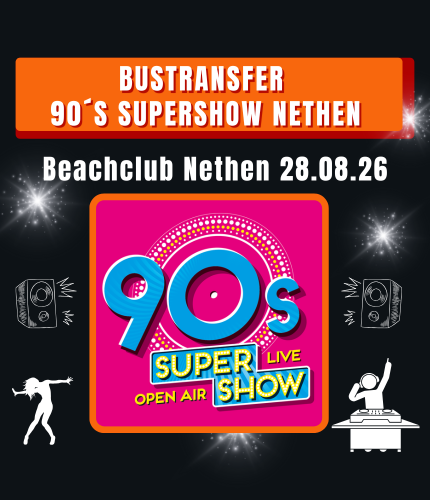 Bustransfer zur 90s Super Show 