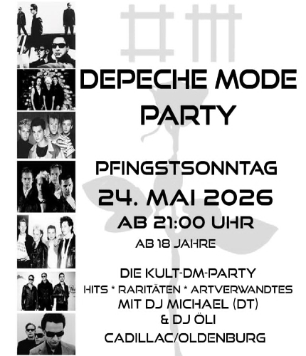 Depeche Mode Party Pfingsten Cadillac