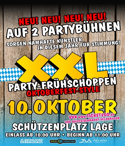 XXL Party-Frühschoppen "Oktoberfest-Style" 2026